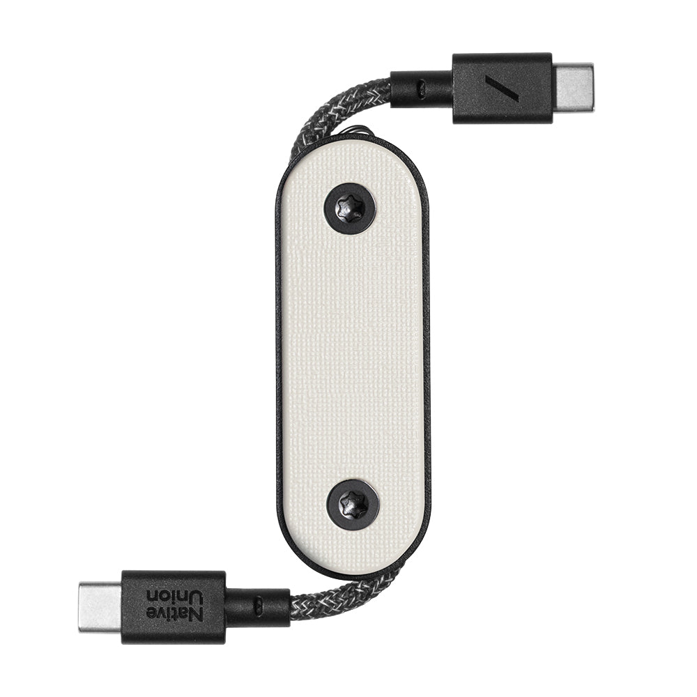 Native Union Pocket Cable Type-C to Type-C Hızlı Şarj Özellikli Anahtarlık Data ve Şarj Kablosu 60W Beyaz