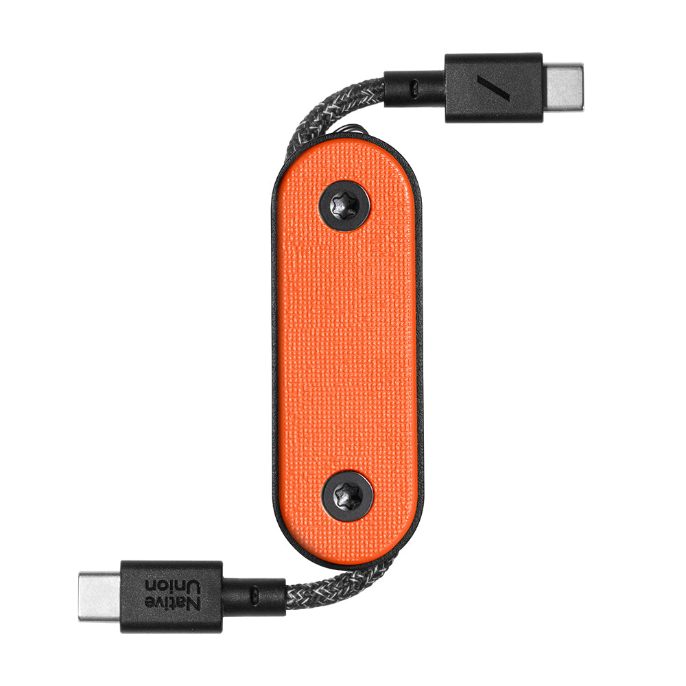 Native Union Pocket Cable Type-C to Type-C Hızlı Şarj Özellikli Anahtarlık Data ve Şarj Kablosu 60W Turuncu