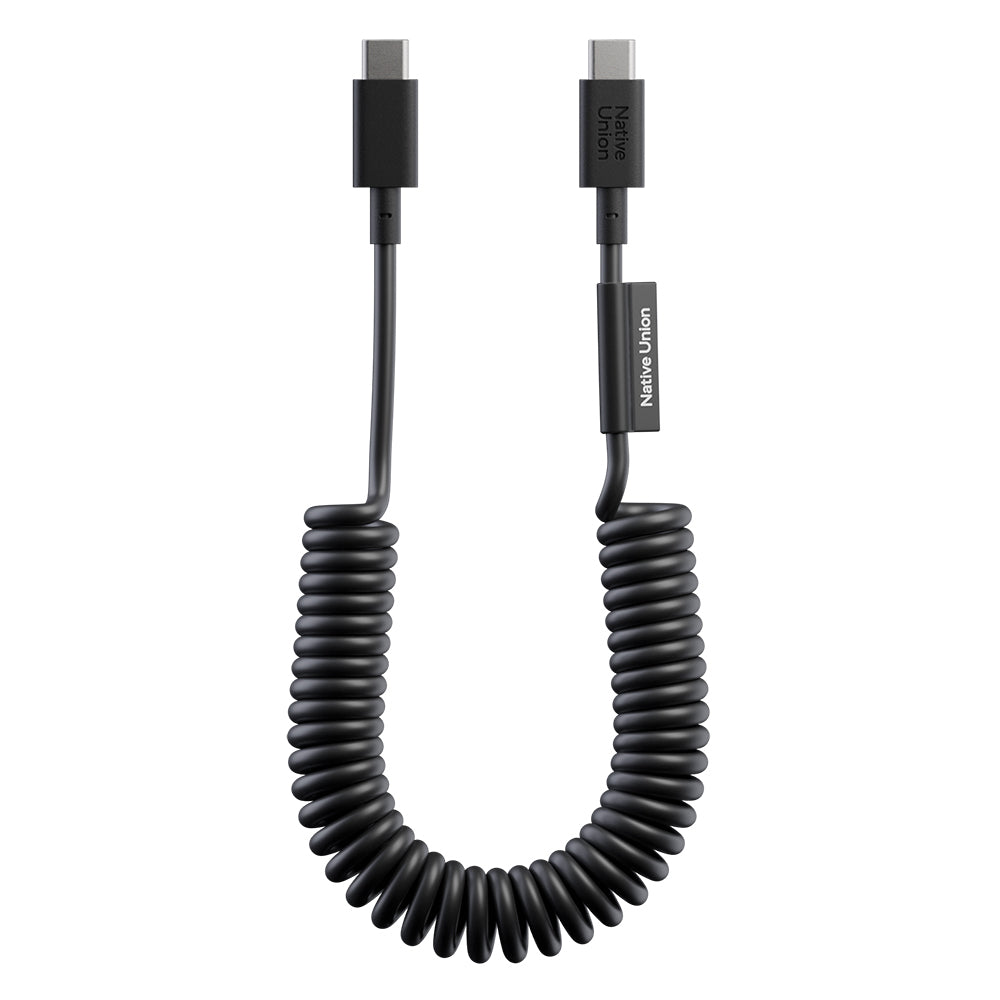Native Union POP Serisi Type-C to Type-C Spiralli Şarj Kablosu 60W 1.2M Pembe